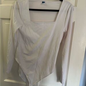 Old Navy Cream Long Sleeve Bodysuit